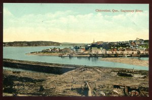 dc1791 - CHICOUTIMI Quebec Postcard 1910s Saguenay River Waterfront