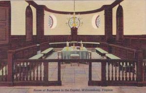 Virginia Williamsburg House Of Burgesses In The Capitol