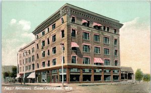 1910s First National Bank Cheyenne WY Wyoming Postcard