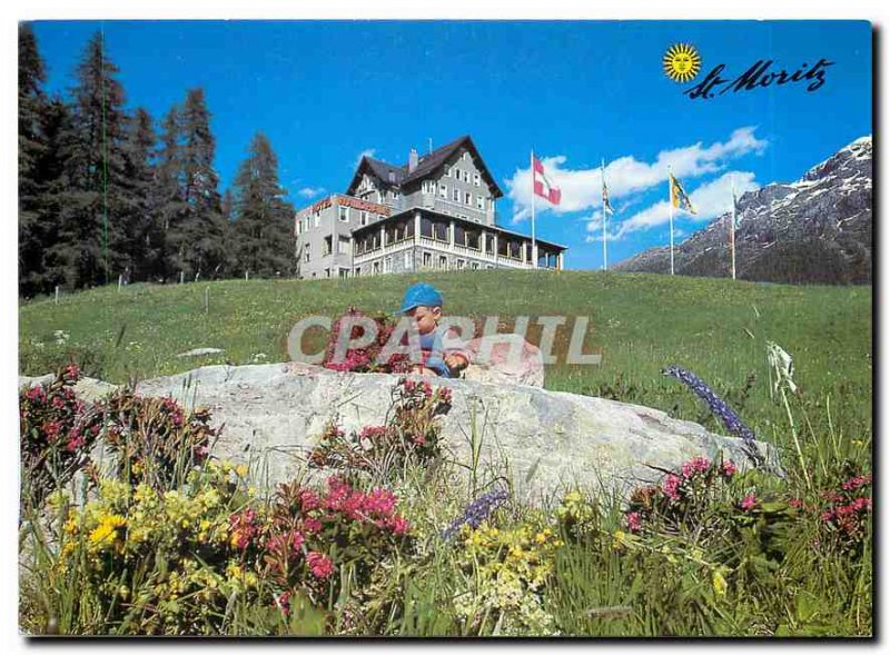 Modern Postcard St Moritz Hotel Waldhaus am See