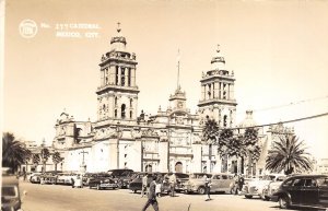 Mexico City Mexico 1940s RPPC Real Photo Postcard Cathedral