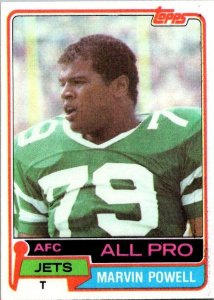 1981 Topps Football Card Marvin Powell New York Jets sk10306