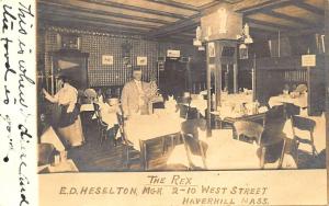 Haverhill MA The Rex Restaurant in 1911 RPPC Postcard