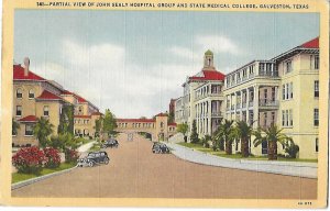 Partial Vew John Sealy Hospital Group & State Medical College Galveston Texas