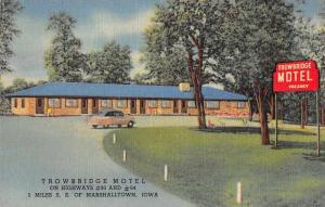 Marshalltown Iowa Trowbridge Motel Antique Postcard J59477