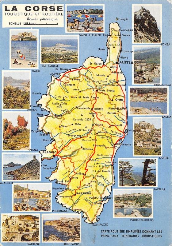 BC60110 Maps Cartes geographiques La Corse 