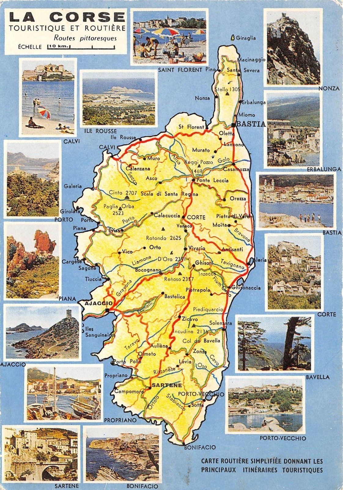 Maps Cartes Geographiques La Corse Hippostcard