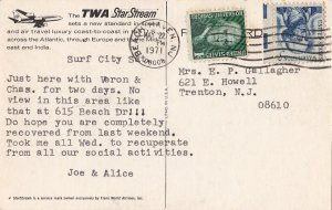 Postcard Airline Airplane TWA StarStream