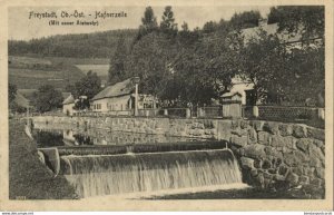 austria, FREYSTADT, Ob.-Öst., Hafnerzeile mit neuer Aistwehr (1920s) Postcard