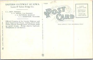 Postcard BRIDGE SCENE Clinton Iowa IA AM6843