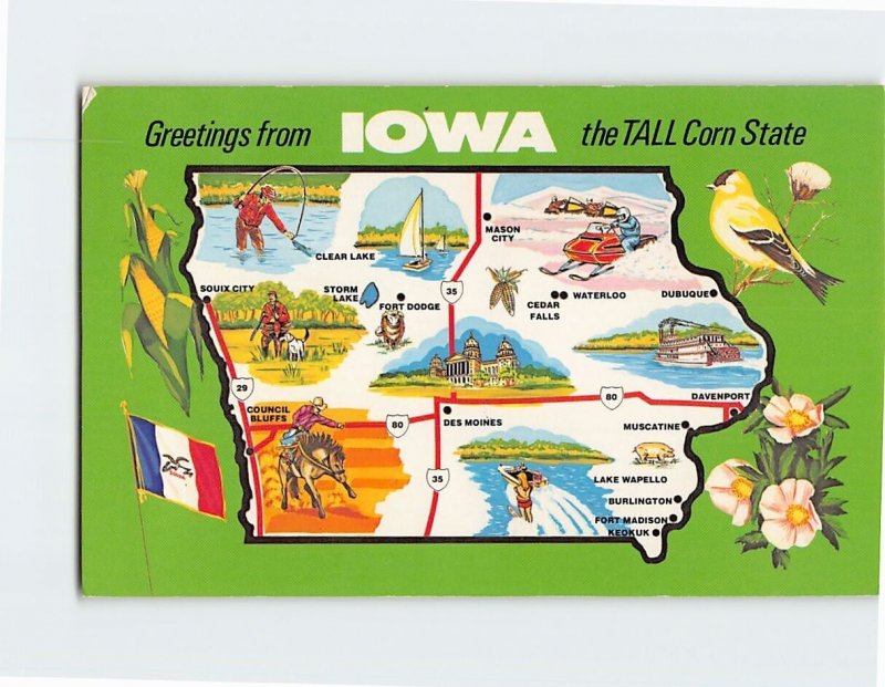 Postcard The Tall Corn State Greetings from Iowa USA