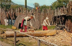 NY, Lake George, New York, Fort William Henry, Canoe Making, Glens Falls Toy Co.