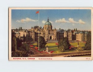 Postcard The Parliament Buildings Victoria BC Canada