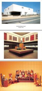 3~4X6 Postcards Orange TX Texas STARK MUSEUM OF ART Interior~Wood Figure Display