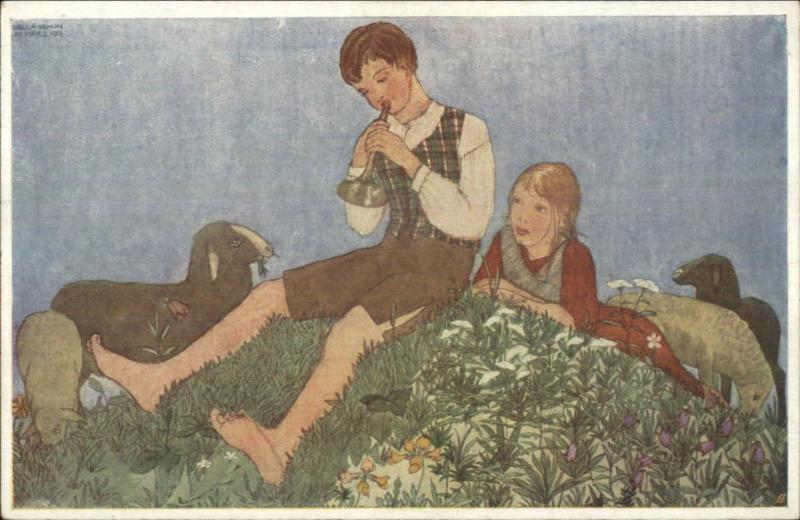 Children's Arts & Crafts Wien Professor Cizek Bella Vichon Art c1915 Postcard