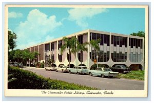 c1960's The Clearwater Public Library Cars Clearwater Florida FL Postcard