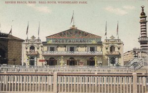 AMUSEMENT PARK, Revere Beach MA 1910s Wonderland Ball Room & Restaurant, Dancing