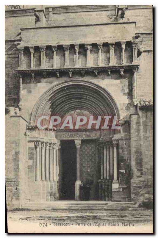 Old Postcard Tarascon Gate Church St. Martha