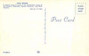 Mining Industry   COAL RAILROAD TRANSFER STATION     c1950's Chrome Postcard