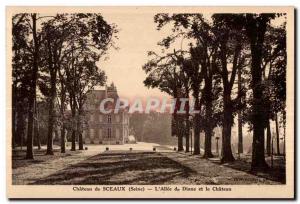 Old Postcard Chateau de Sceaux (Seine) The Alle Diane and Chateau