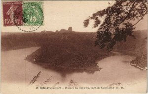 CPA CROZANT Ruines du Chateau - Vues du Confluent (1143797)