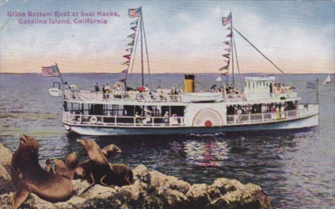 California Catalina Island Glass Bottom Boat At Seal Rocks