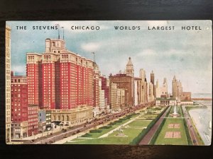 Vintage Postcard 1944 Stevens Hotel, Chicago Illinois (IL)