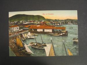BAY OF PANAMA WATERFRONT c1910 Postcard