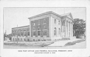 Fremont Ohio 1932 Postcard New Post Office & Federal Building Dedication