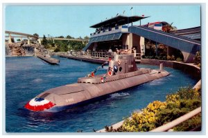 c1960's Submarine Ride Explore The Mysteries Of Seven Seas Anaheim CA Postcard