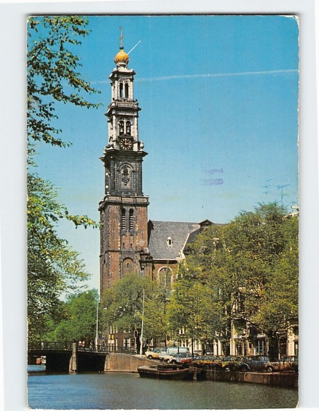 Postcard Westerntower, Amsterdam, Netherlands