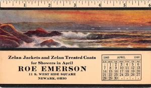 Ohio Non-Postcard NEWARK Licking County Advertising Card '46 JACKETS Roe EMERSON