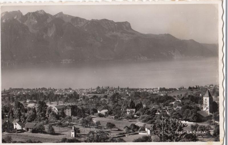 Switzerland, Suisse, LA CHIESAZ, 1947 used Real Photo Postcard