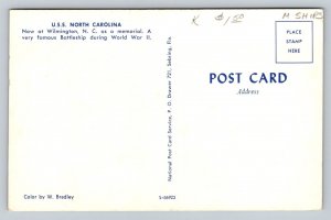 US Navy   USS North Carolina Battleship    Postcard