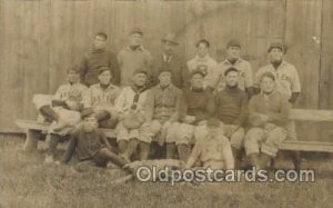 East End Team Baseball Real Photo Unused light yellowing on back from age