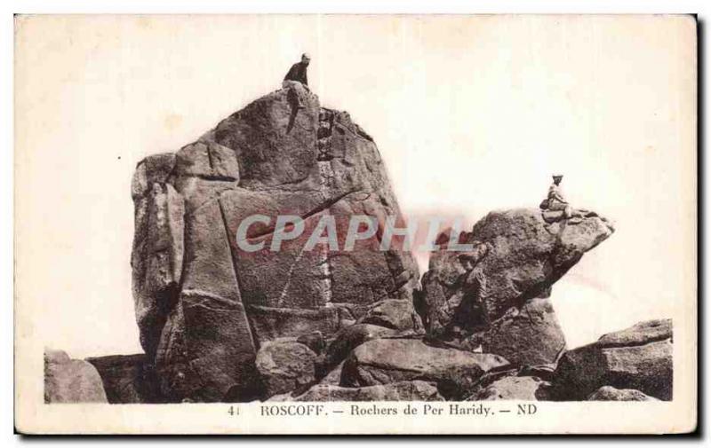 Old Postcard Roscoff Rocks Per Haridy