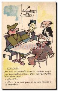 Militaria - Humor - Humor - Illustration - Old Postcard - Old Postcard