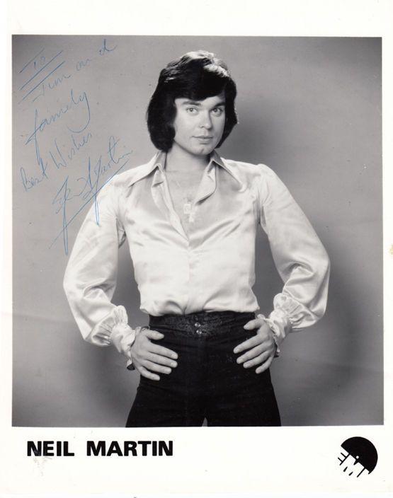 Neil Martin 1970s Pop Singer Hand Signed EMI Large Publicity Photo & Letter