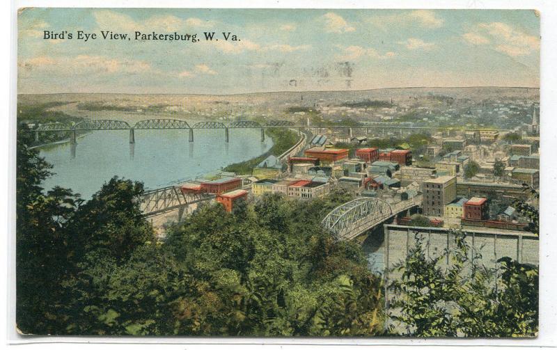 Panorama Parkersburg West Virginia 1913 postcard