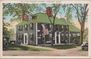 Postcard Old Wright Tavern Concord MA