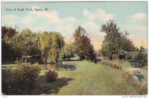 View Of South Park, QUINCY, Illinois, 1900-1910s