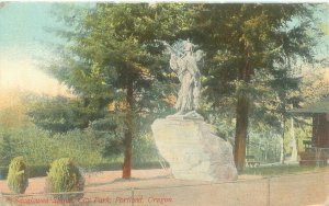 Sacajewa Statue Portland Oregon City Park 1912 Postcard Used