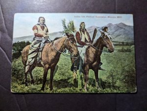 Mint USA Native American Postcard Indian Life Flathead Reservation Missoula MT