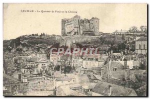 Saumur Postcard The Old Fenet neighborhood and the castle