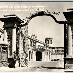 c1940s Mexico City, MX History Museum RPPC Chapultepec Castle Guard Photo A150