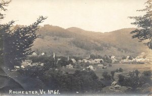 RPPC ROCHESTER, VT Bird's-Eye View Vermont 1925 Vintage Real Photo Postcard