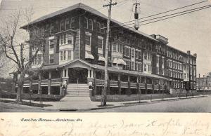 Norristown Pennsylvania Hamilton Terrace Street View Antique Postcard K31901