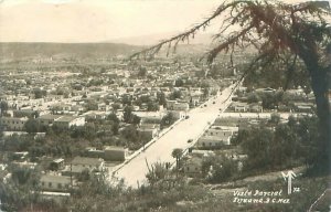 Mexico BC Baja California Tijuana Vista Parcial Aerial View Postcard RPPC 1950