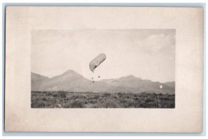 c1910's Early Balloon Test Flight Desert Mountain View AZ  RPPC Photo Postcard 