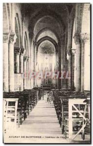 Old Postcard Aulnay De Saintonge Interior L & # 39Eglise